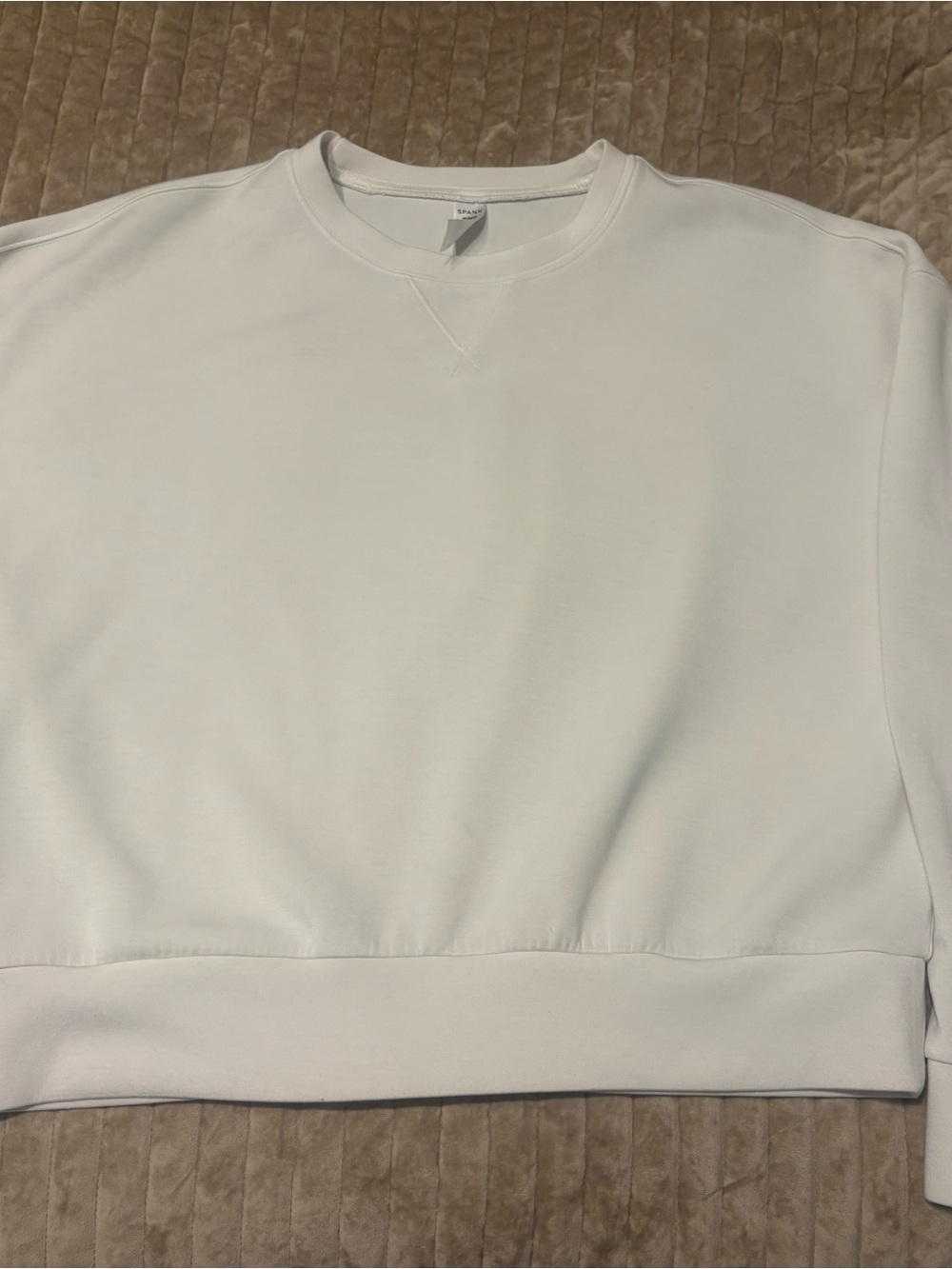 SPANX Women's White Crewneck Sweatshirt